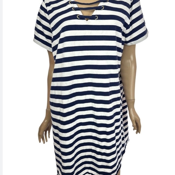 Michael Kors Dresses & Skirts - Michael kors black and White Striped Dress